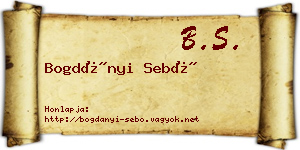 Bogdányi Sebő névjegykártya